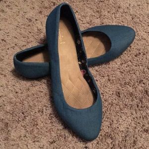 Fabric denim flats